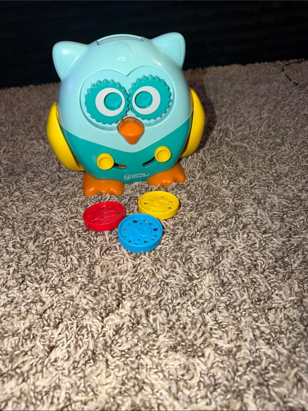 Teal & Yellow Owl Coin Toy